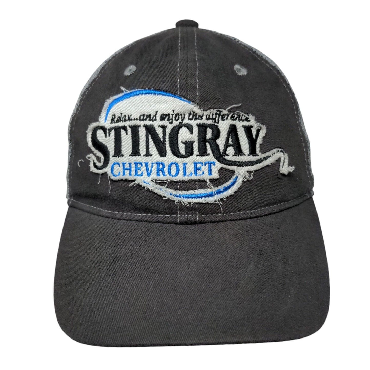 Chevrolet Stingray Strapback Mesh Back Trucker Hat Gray One Size 6 Panel
