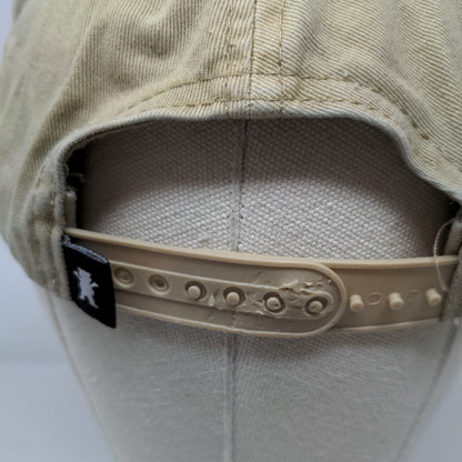 Grizzly Est. 2001 Snapback Hat Tan One Size Adjustable Solid 6 Panel