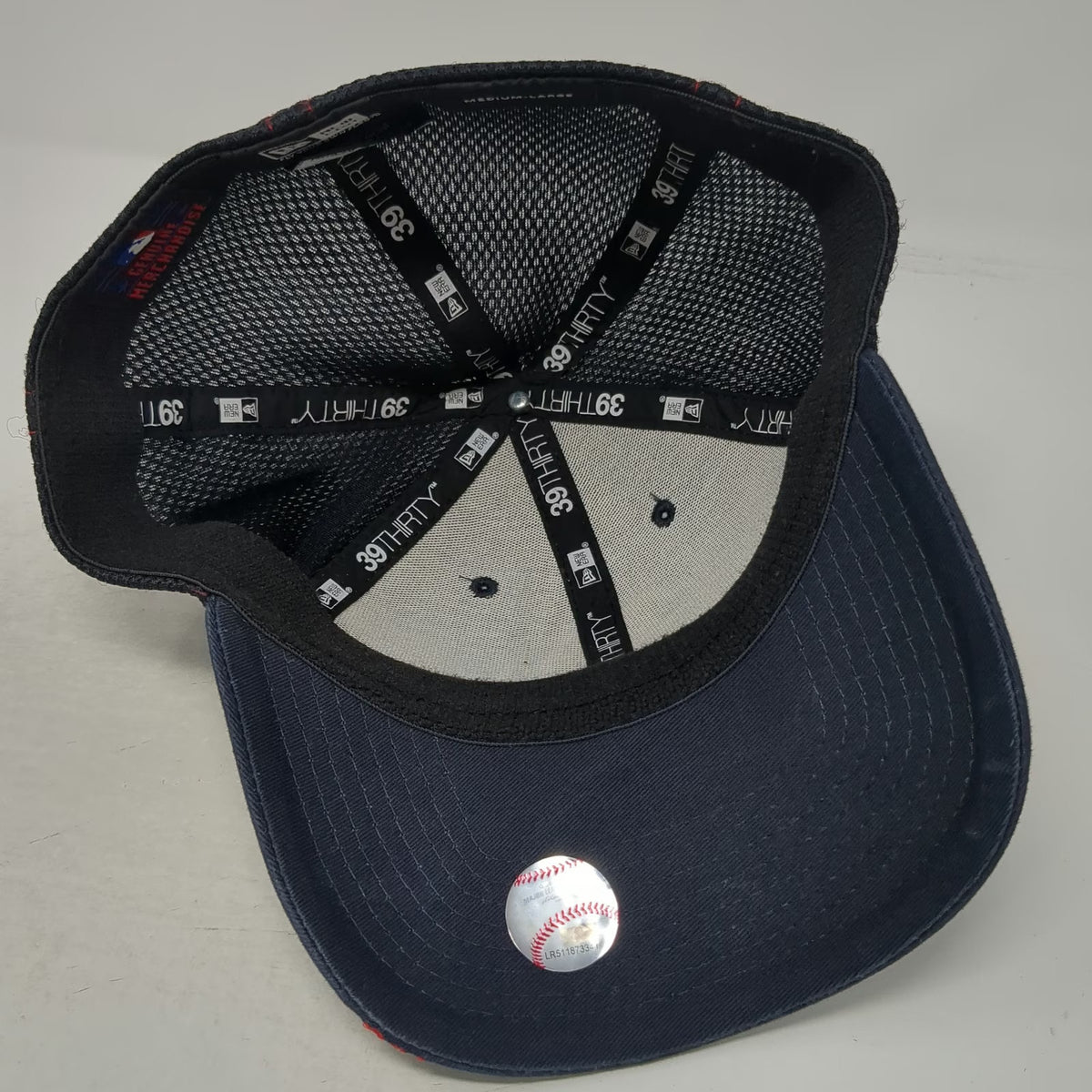 New Era Boston Red Sox MLB Blue Baseball Cap L Mesh Back Stretch Fit Curved Brim