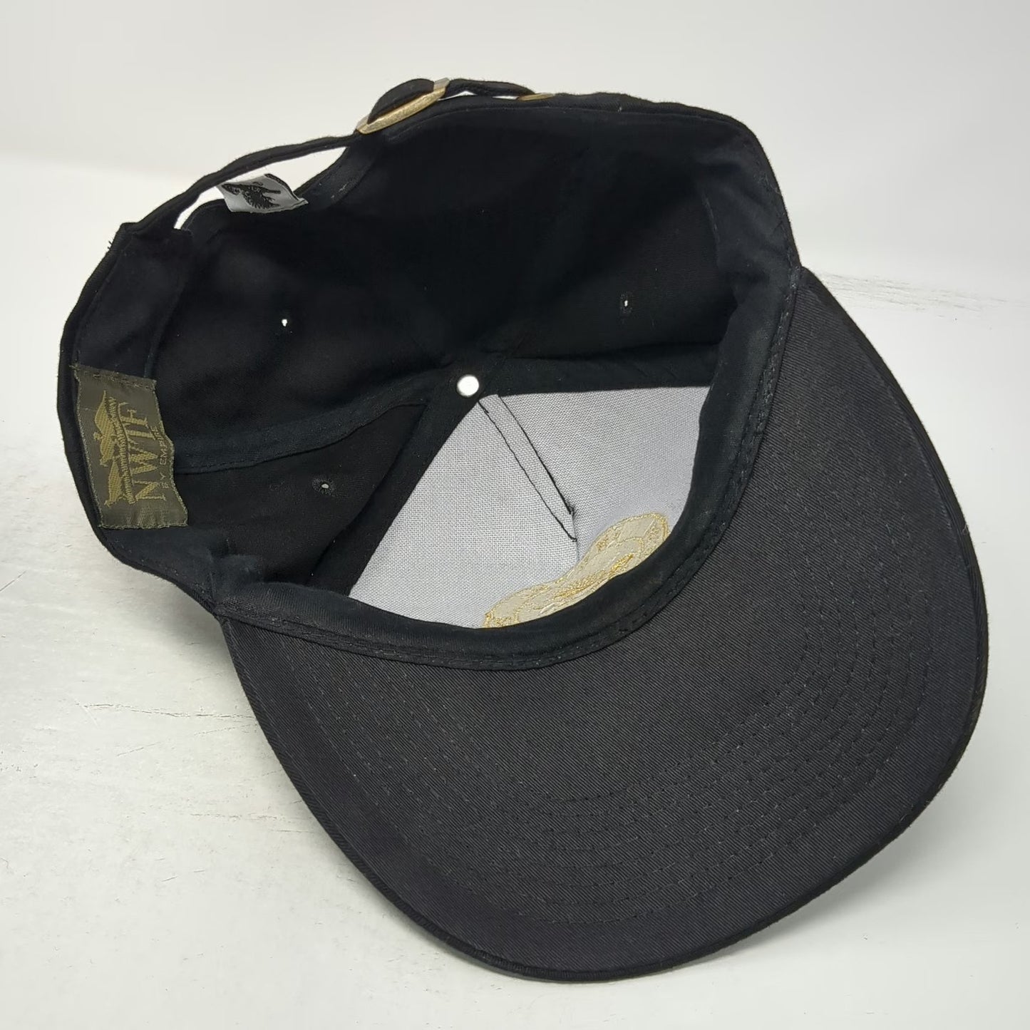 NWTF 5 Panel Black Hat One Size Golden Gobbler 2004 Embroidered Logo Hunting