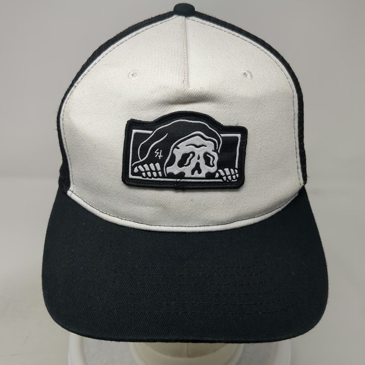 Lurking Class Trucker Hat Black One Size Skull Reaper Mesh Barbed Wire Tape