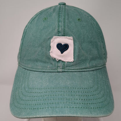 Home Free Baseball Cap Green Blue White One Size Heart Patch Arizona Slide Hat