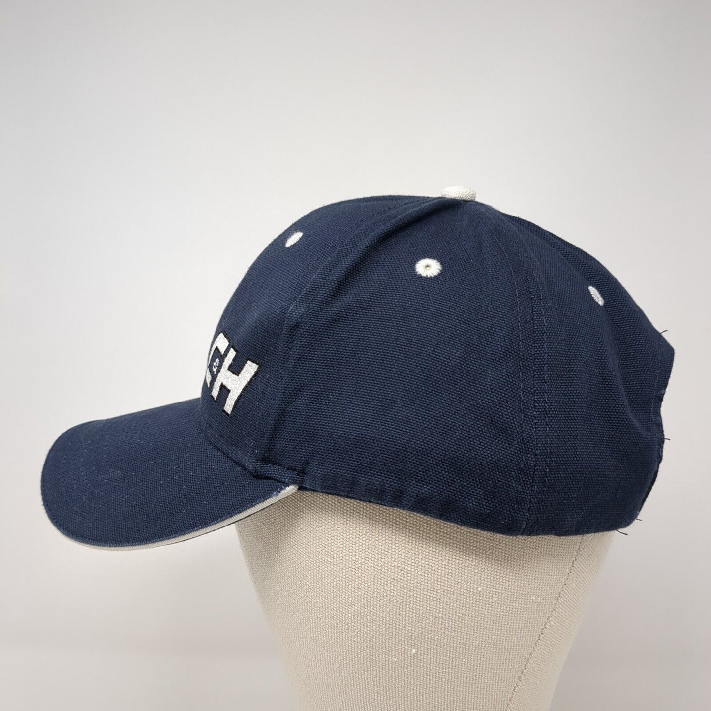 C&H Strapback Hat Blue One Size Adjustable Embroidered Vented Holes 6 Panel Otto