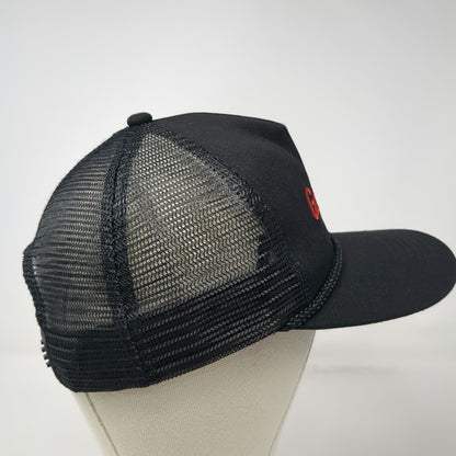 Gramling Trucker Hat Black One Size Great Dane Rope Mesh Snapback Green Brim