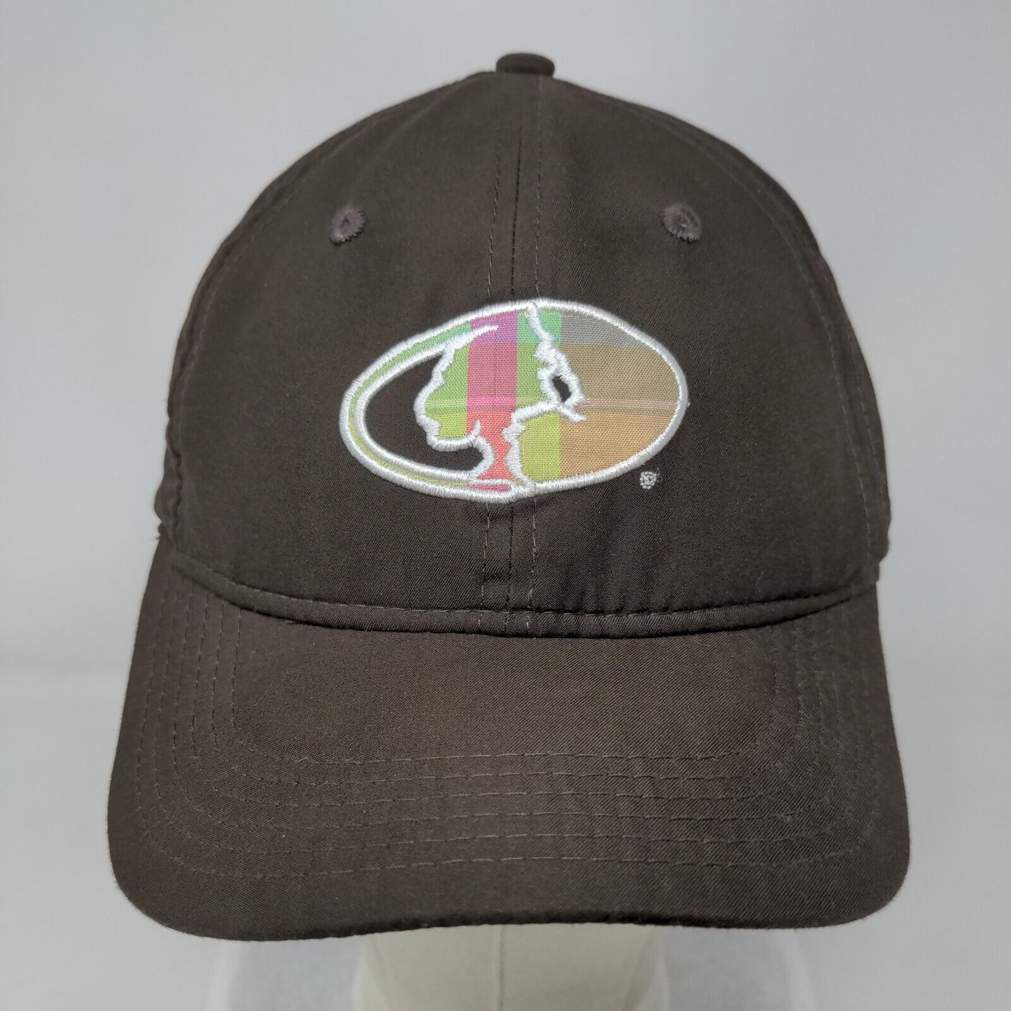 Mossy Oak Slideback Hat Brown One Size Embroidered Adjustable 6 Panel