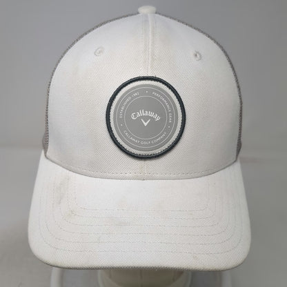 Callaway Trucker Hat White One Size Snapback Mesh Golf Performance Gear Patch