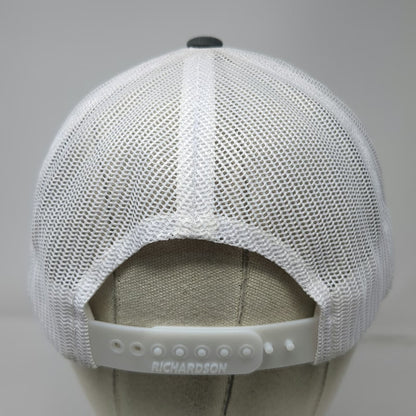 Richardson Trucker Hat Gray One Size Mesh Back Snapback AG Equipment Bull Logo