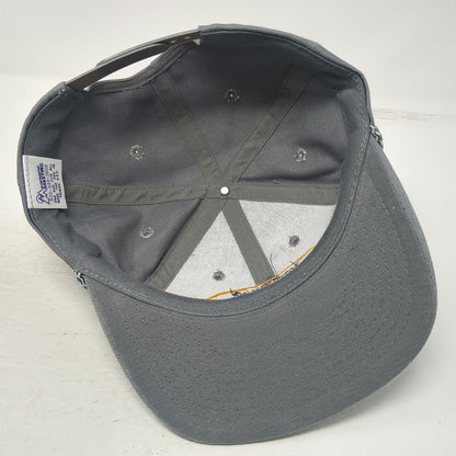 Mountaintop Marketing Snapback Gray Idaho Fish Game Wildlife Rope Hat Vintage