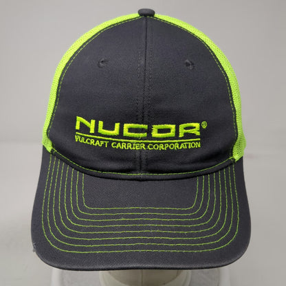 Port Authority Nucor Vulcraft Trucker Hat Gray Yellow One Size Mesh Snapback