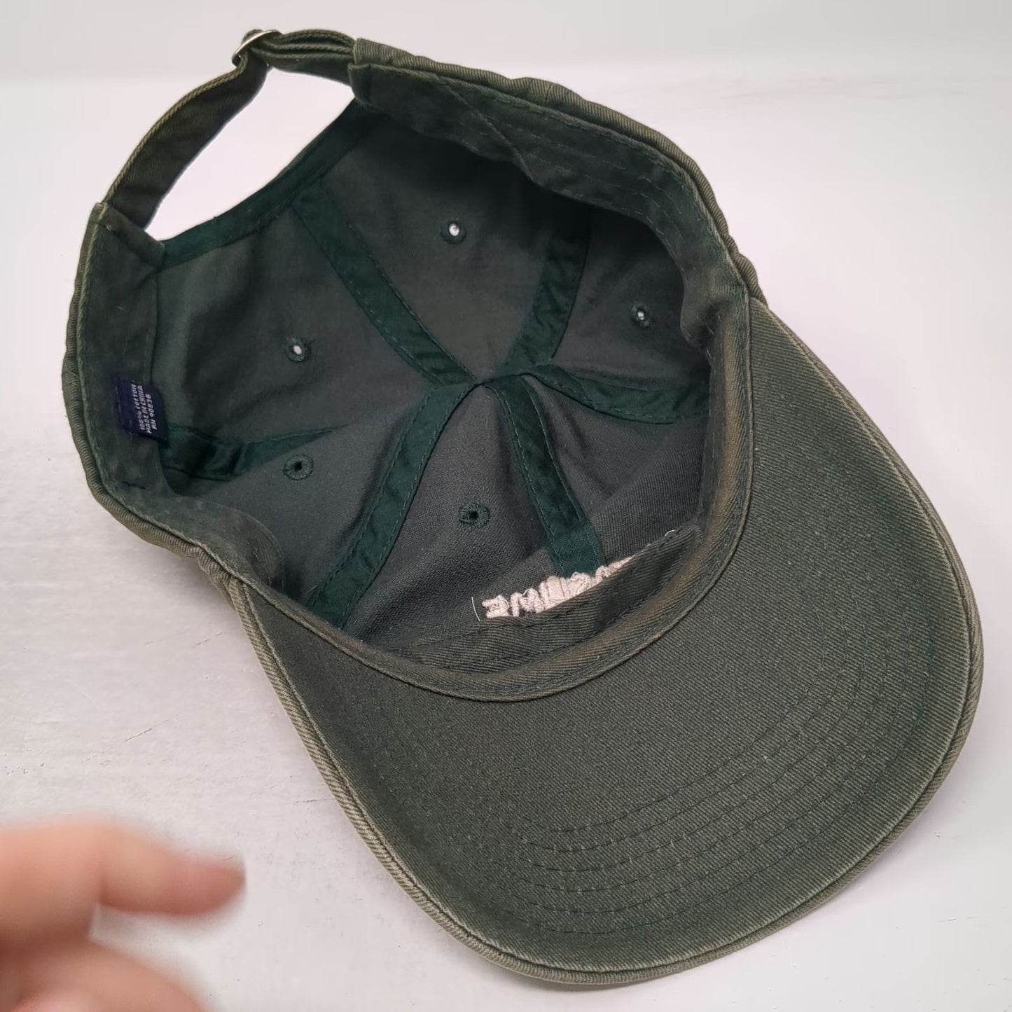 Pizzaslime Baseball Cap Green One Size Embroidered Logo Adjustable Slideback Hat
