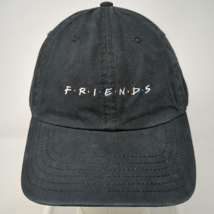 Friends Baseball Cap Black One Size Embroidered TV Show Logo Slideback Hat