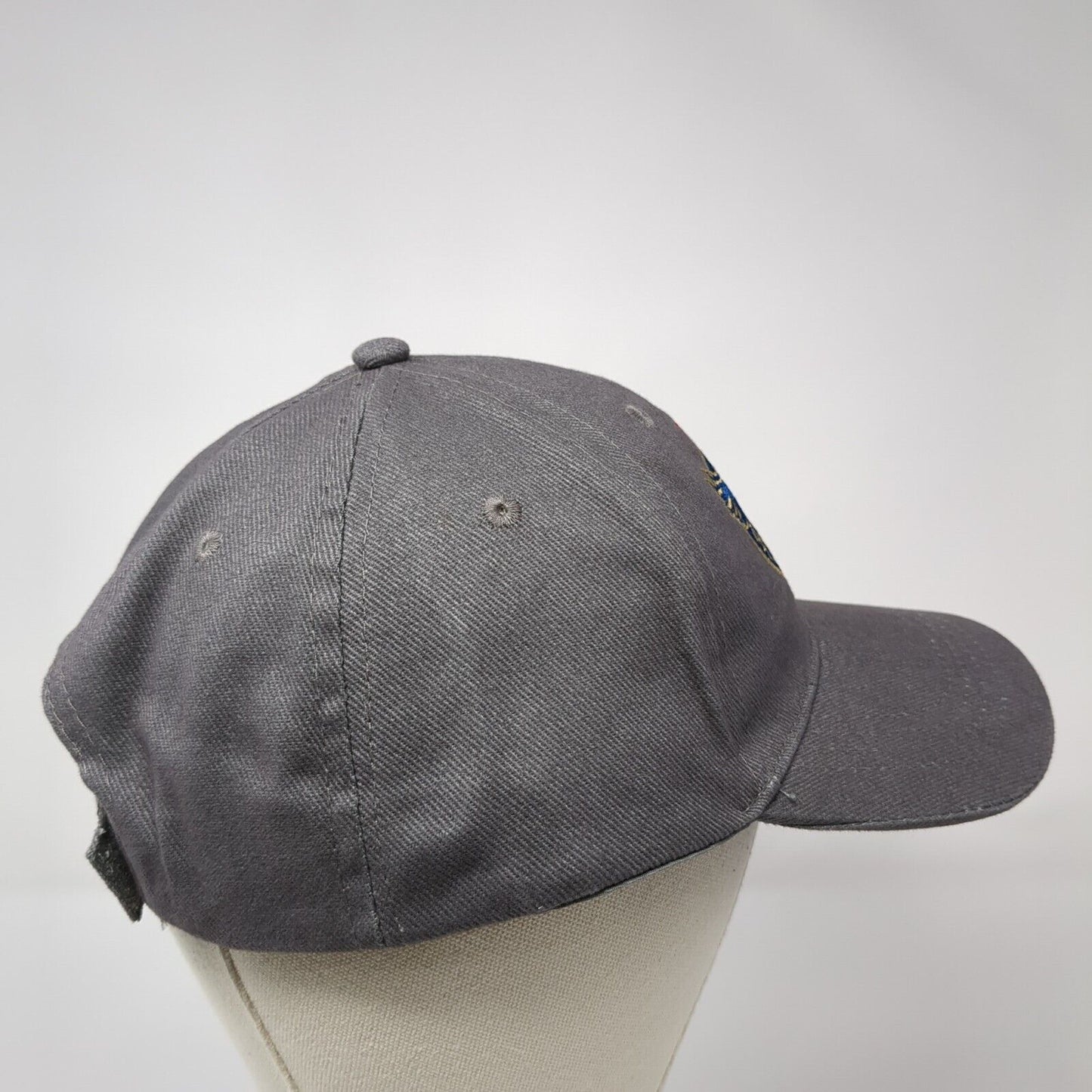 NRA Golden Eagles Strapback Hat Gray One Size Adjustable Embroidered 6 Panel