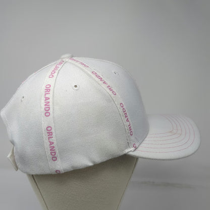 Classic Orlando FL Baseball Cap White One Size Pink Embroidery Strapback Hat