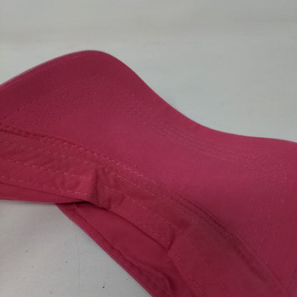 Unbranded Strapback Visor Hat Pink One Size Adjustable Solid Blank