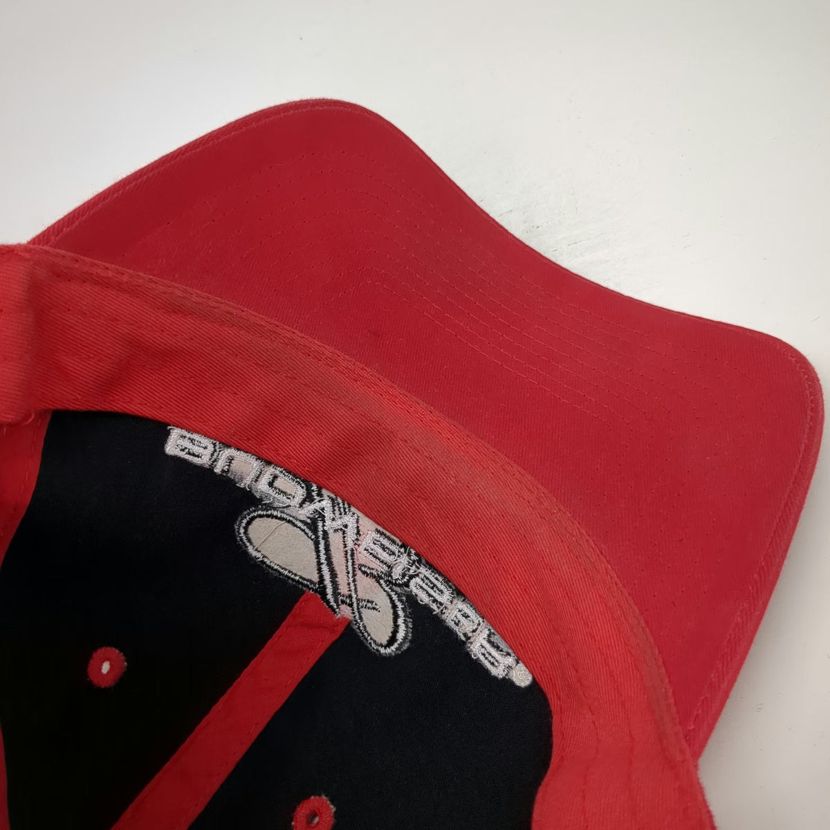 Budweiser Baseball Cap Red One Size Slideback Embroidered Logo 2003 Cotton Hat