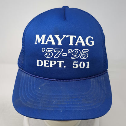 KC Maytag Blue Trucker Hat One Size Snapback Mesh Rope Dept 501 '57-'95
