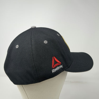 Reebok Baseball Cap Black Size XL UFC Octagon Stretch Fit Marbled Brim Hat