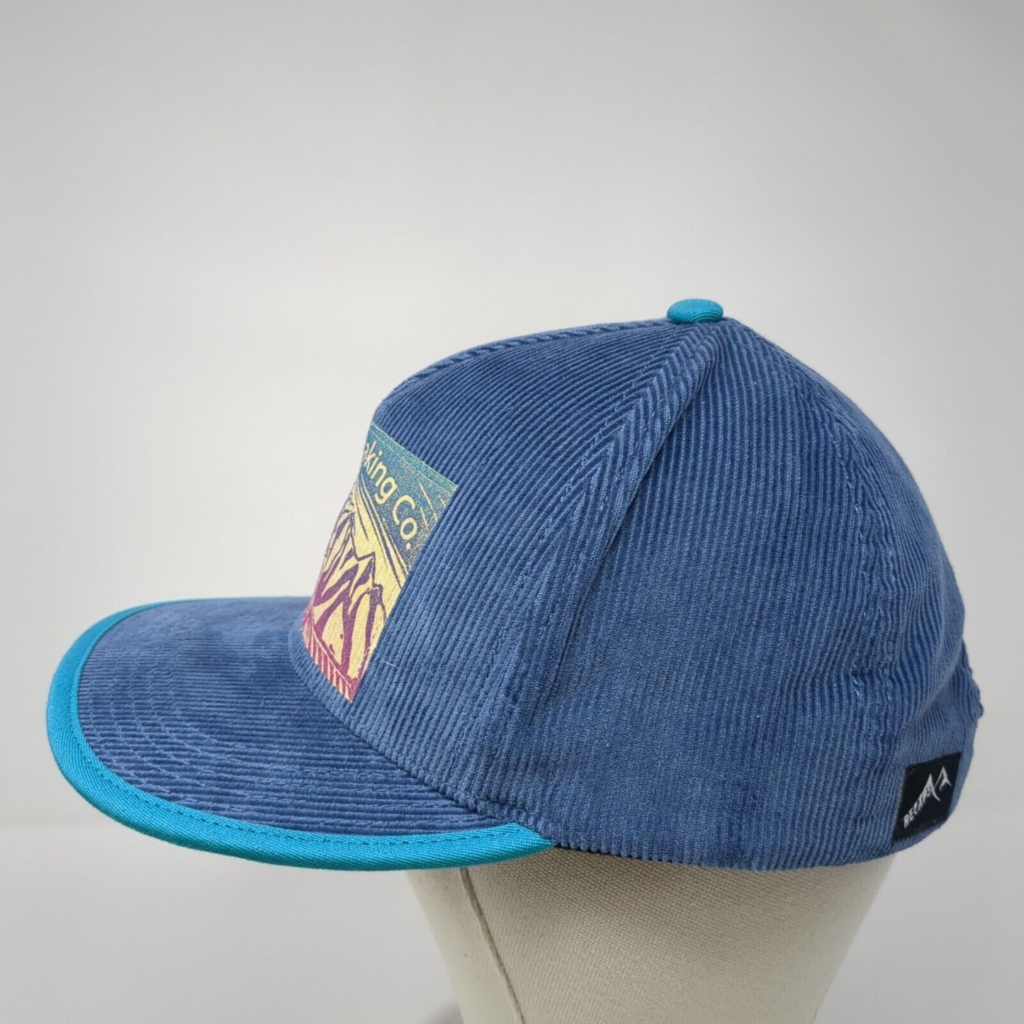 Stanley Baking Co. Slideback Hat Blue One Size Corduroy Leather Strap