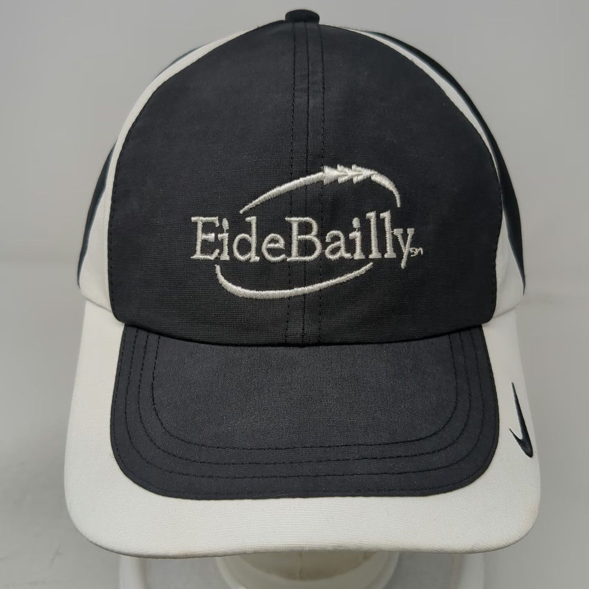Nike Baseball Cap Black White One Size Eide Bailly Golf Swoosh Strapback Hat