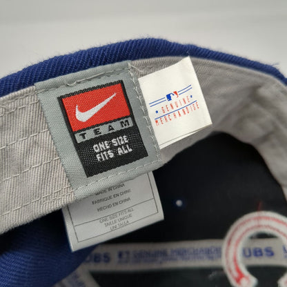 Chicago Cubs MLB Nike Baseball Cap Blue One Size Strapback Gray Underbrim