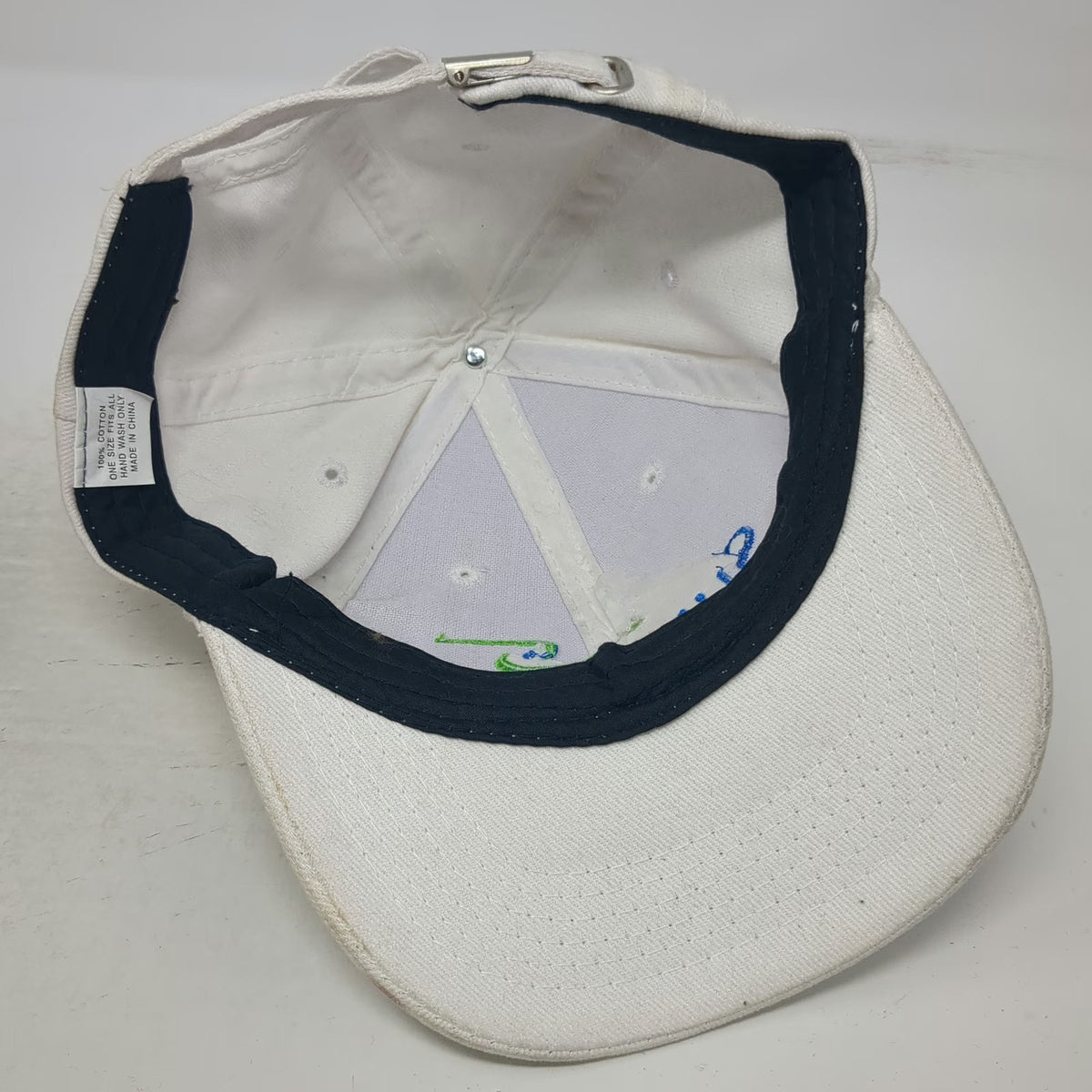 Summit Group Logo White Baseball Cap Hat One Size Slideback Embroidered Cotton
