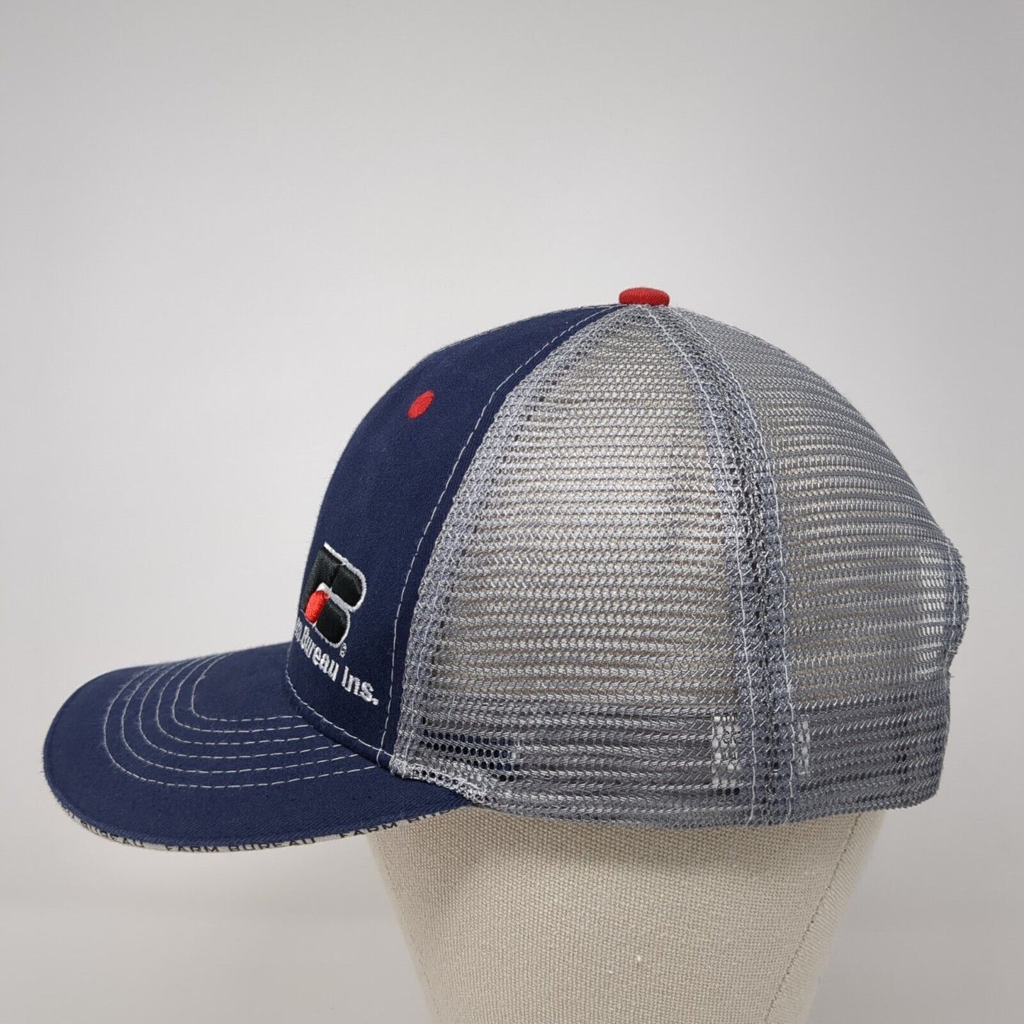 Farm Bureau Ins Snapback Trucker Hat Multicolor OS Patriotic Mesh Buck's Bags