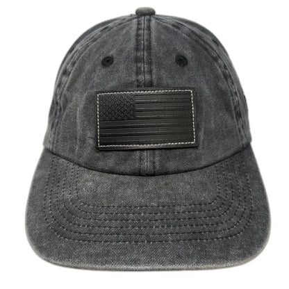 Ford Snapback Hat Gray One Size American Flag Built Tough Patch Washed Cotton