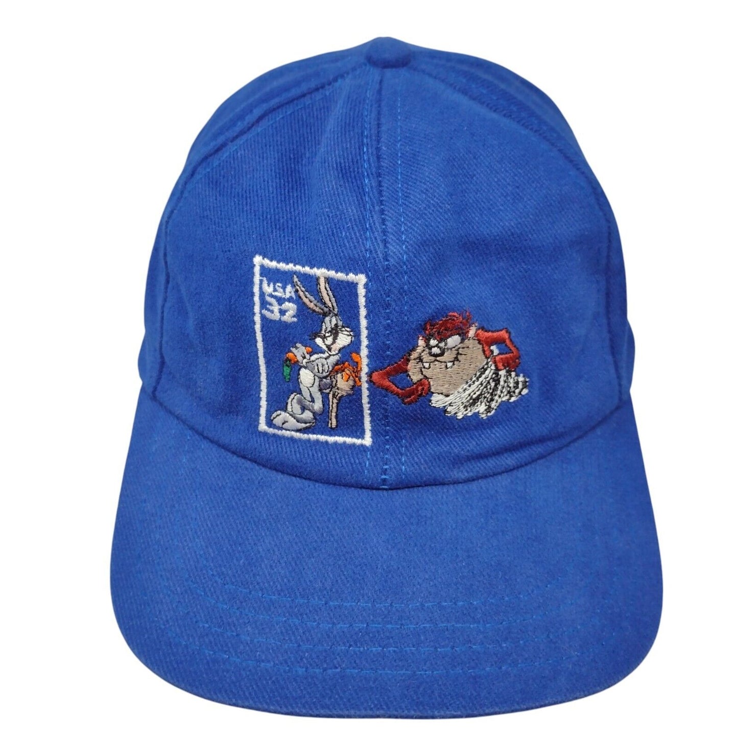 Looney Tunes Stamp Collection Snapback Hat Blue OSFA Adjustable Embroidered