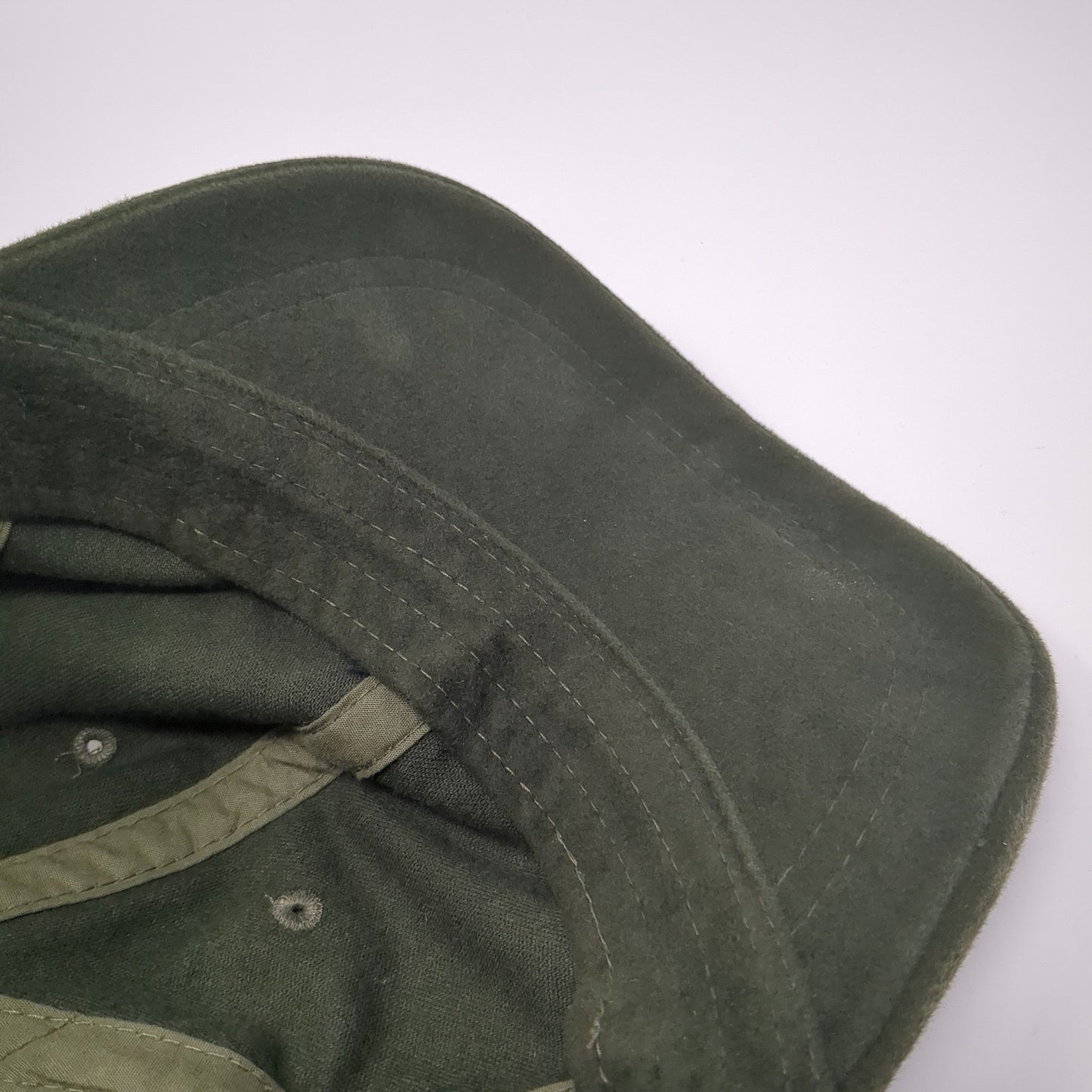 Eddie Bauer Slideback Hat Green One Size Adjustable Leather Strap