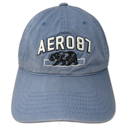 Aeropostale Baseball Cap Blue One Size Bear Graphic Slideback Embroidered Hat