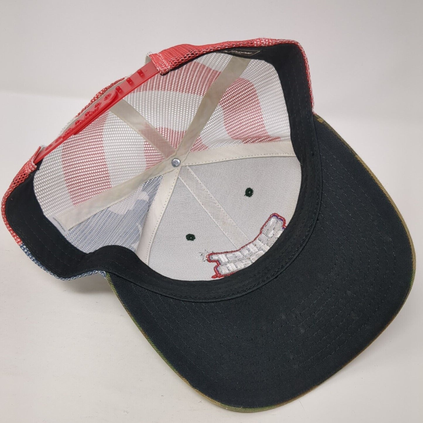 Super Clean Snapback Trucker Hat Camouflage OS Adjustable Mesh Back Patriotic