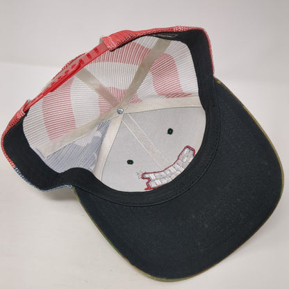 Super Clean Snapback Trucker Hat Camouflage OS Adjustable Mesh Back Patriotic