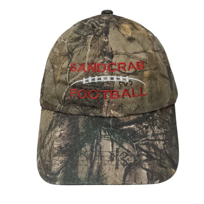 Sand Crab Football Strapback Hat Camouflage One Size Port Authority
