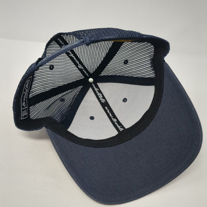 Branded Bills Snapback Trucker Hat Blue One Size Adjustable Mesh Back Yupoong