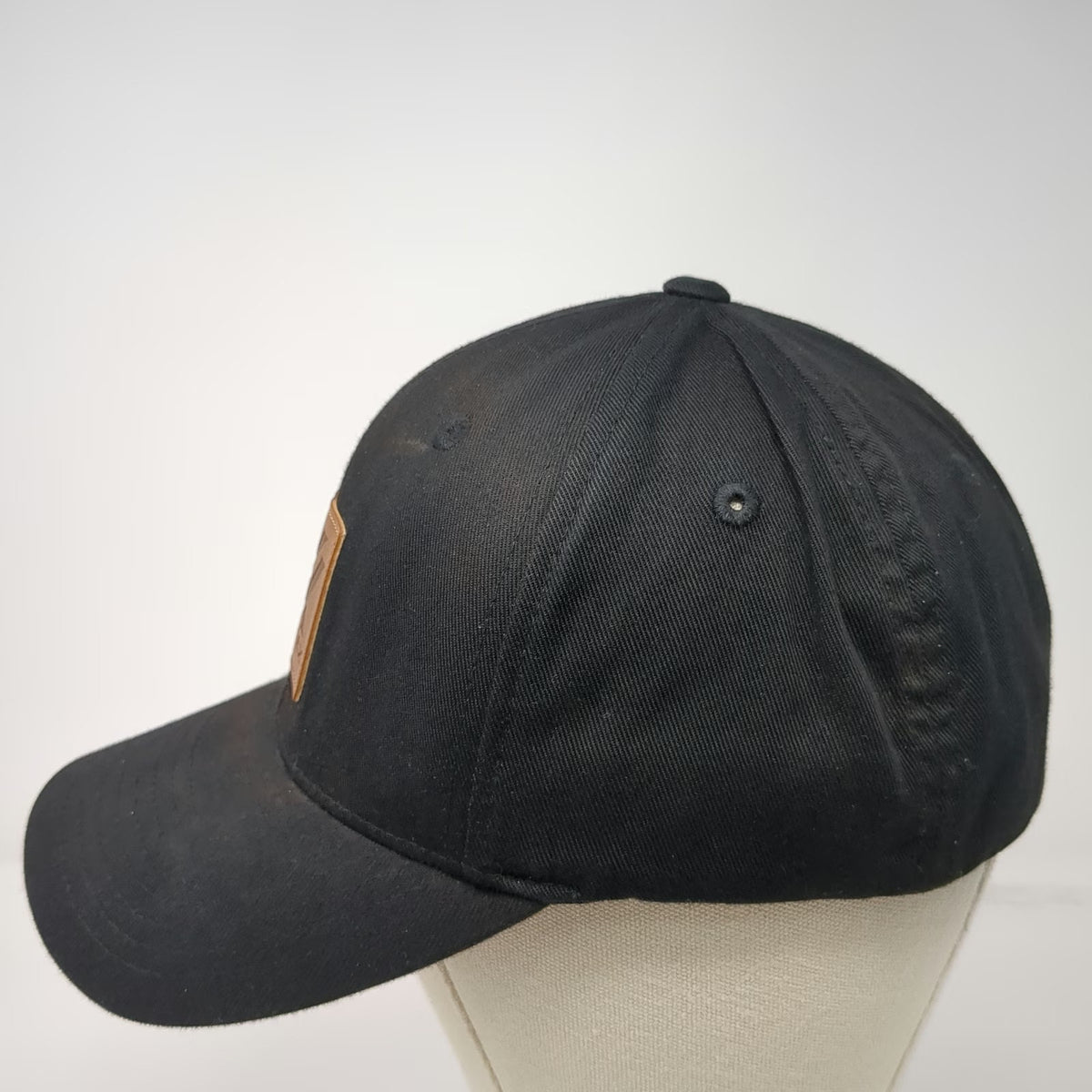 Vortex Baseball Cap Black XL Flexfit Logo Patch Curved Brim Hat Gray Underbrim