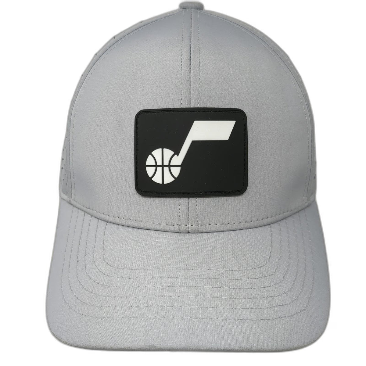 Team 49 Trucker Hat Gray One Size Snapback Perforated Utah Jazz Logo Patch