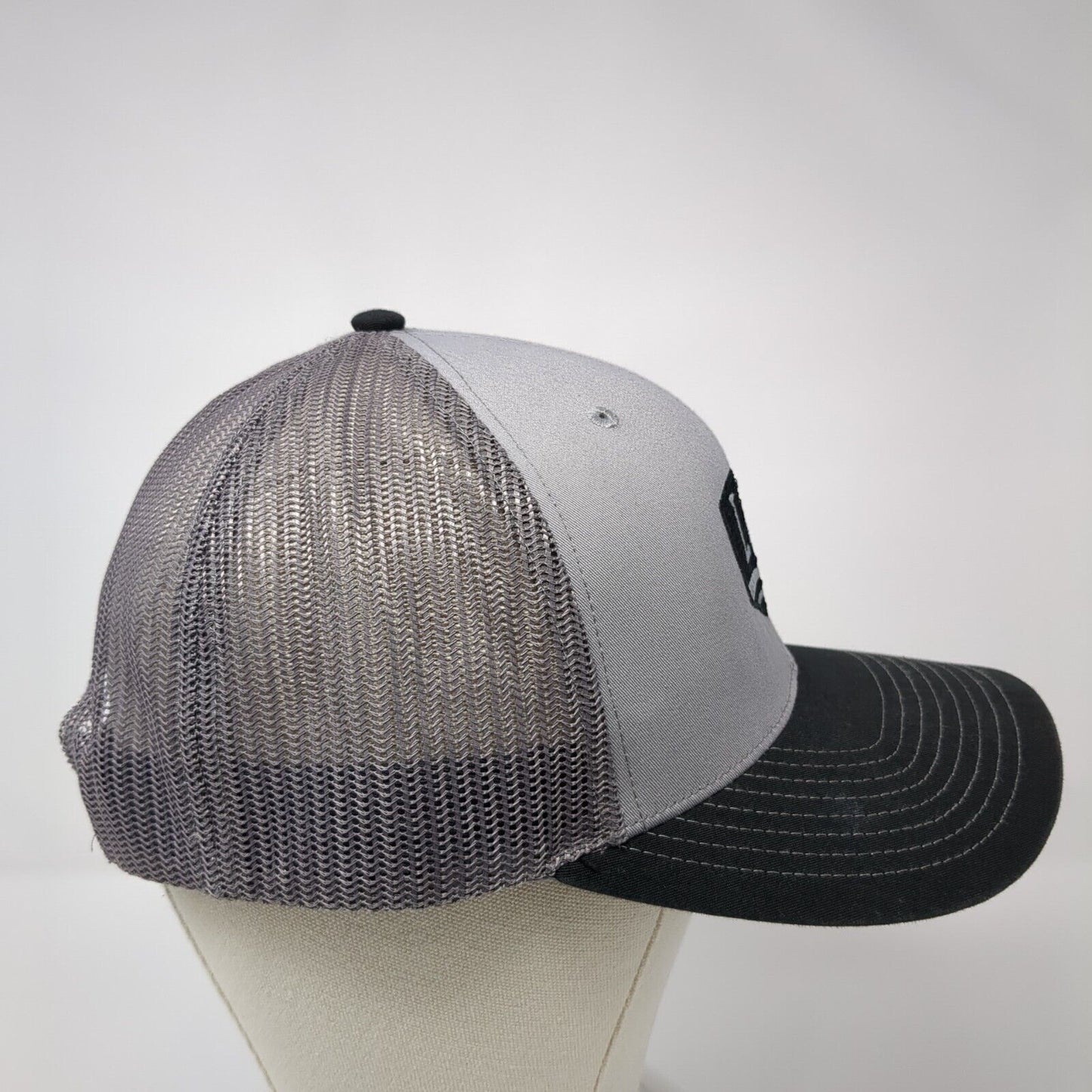 LCS Snapback 112 Trucker Hat Gray One Size Adjustable Mesh Back Richardson