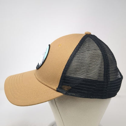 The North Face Trucker Hat Brown One Size Snapback Mesh Mountain Graphic Patch
