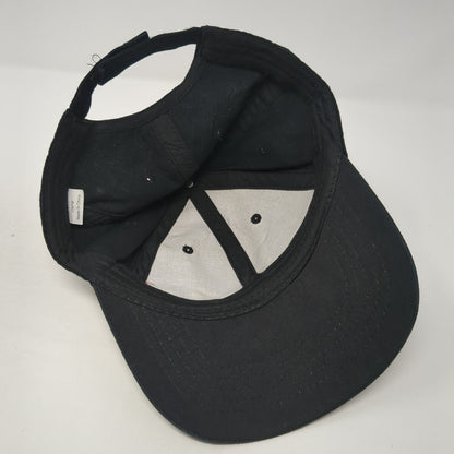 Unbranded Strapback Baseball Cap Black One Size Adjustable 6 Panel Blank