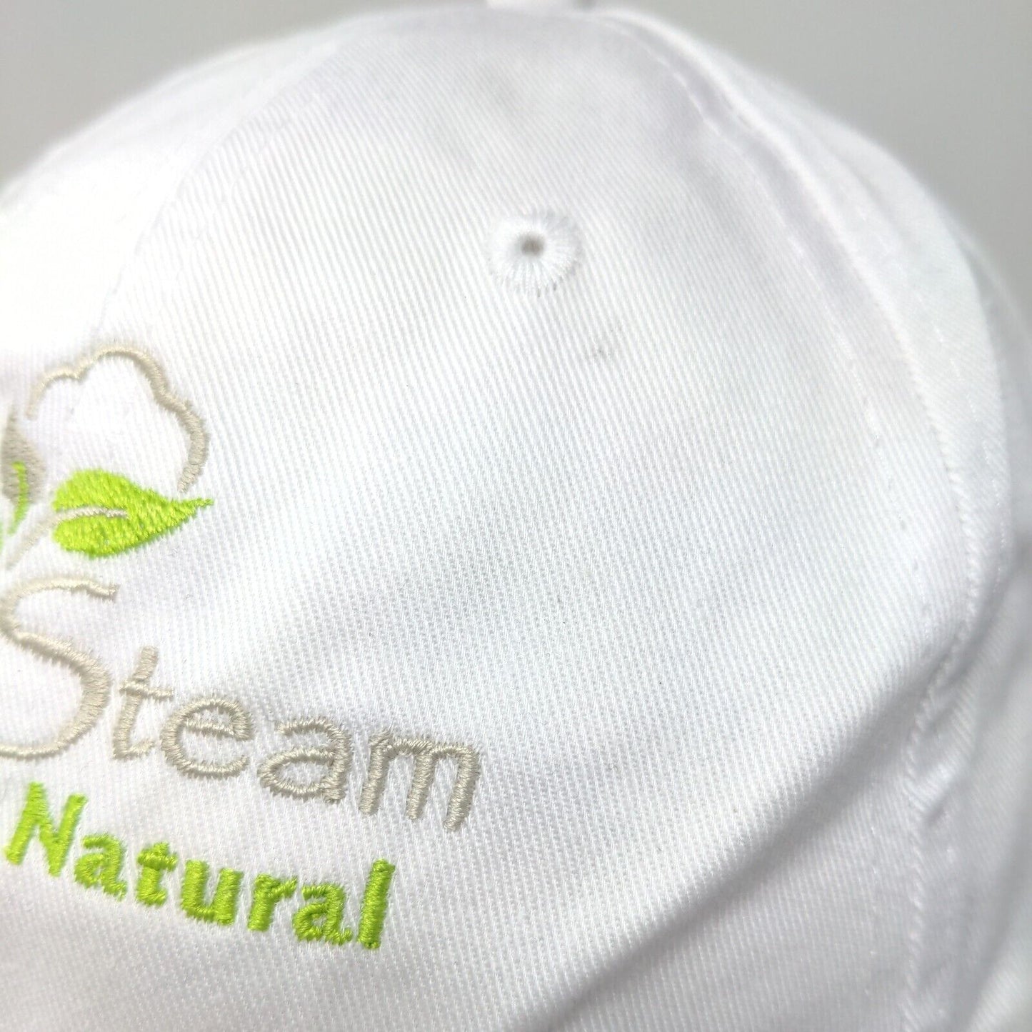 Verde Steam Powerfully Natural Strapback Hat White One Size Embroidered