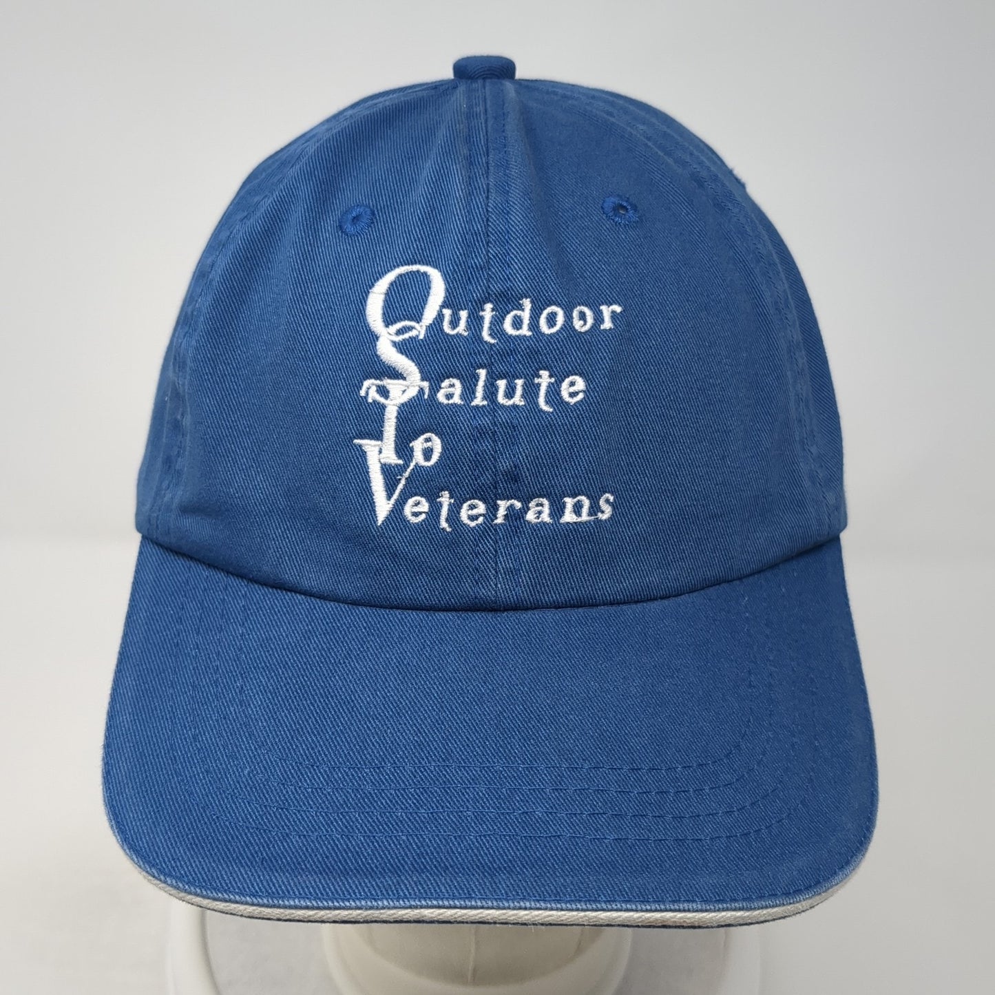 Outdoor Salute To Veterans Strapback Hat Blue One Size Port Authority