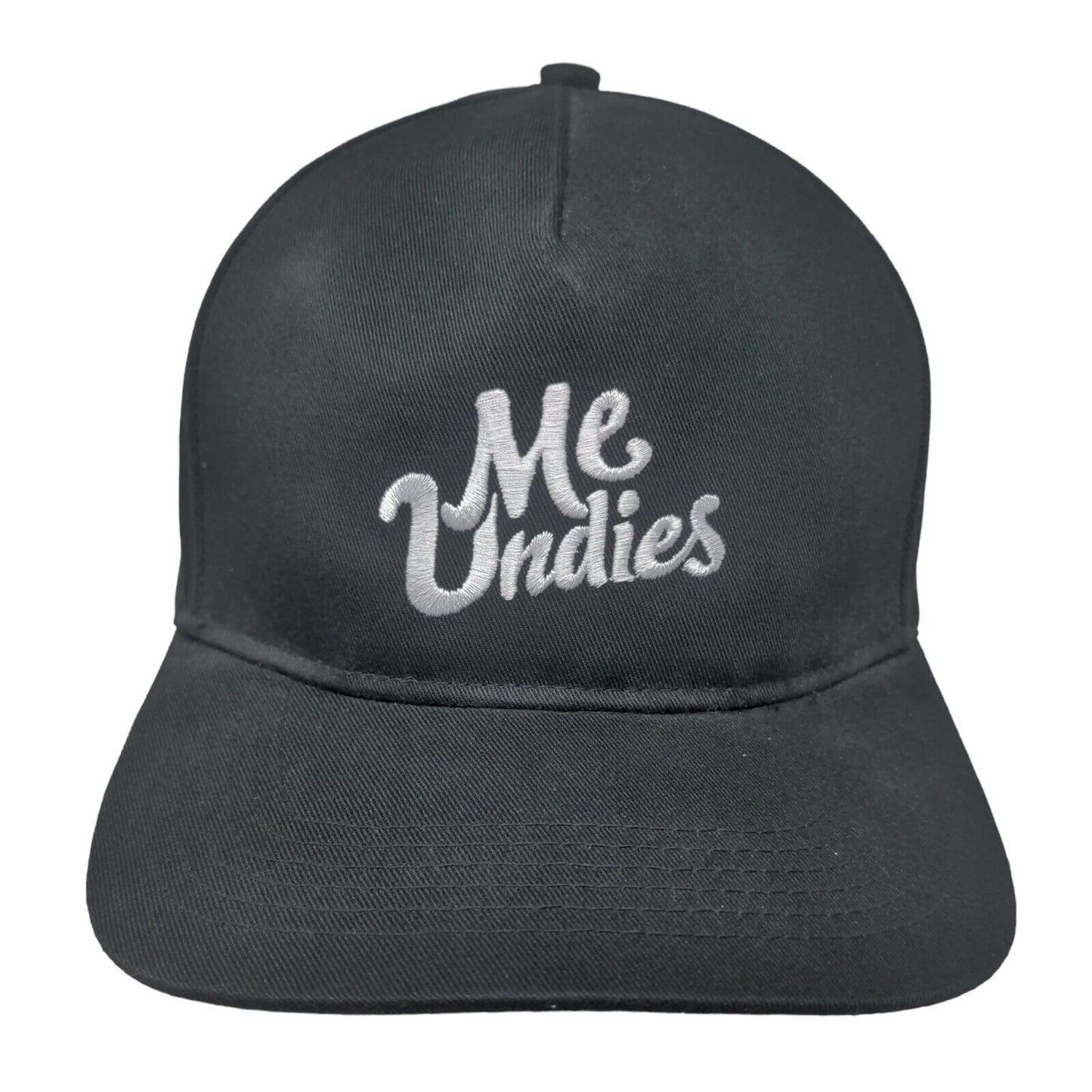 Me Undies Snapback Hat Black One Size Embroidered Adjustable
