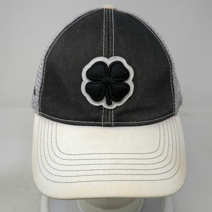 Black Clover Trucker Hat Gray White One Size Bingham Healthcare Live Lucky