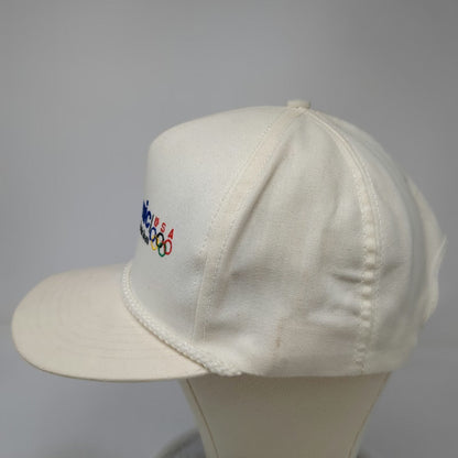 Stylemaster 5 Panel White Hat 7 5/8 Panasonic 1992 US Olympic Team Rope Snapback