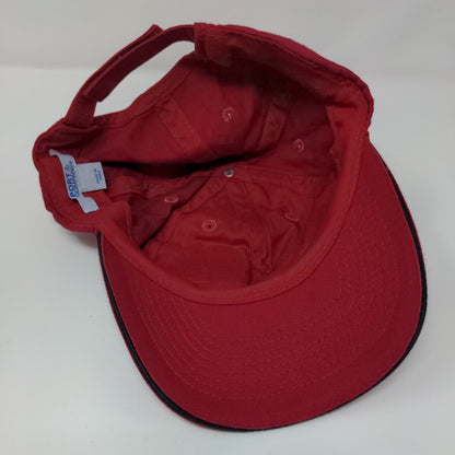 Port & Company Strapback Hat Red OSFA Adjustable Patch Solid 6 Panel