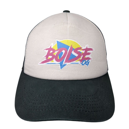 Boise OG Snapback Mesh Back Trucker Hat Black One Size Adjustable