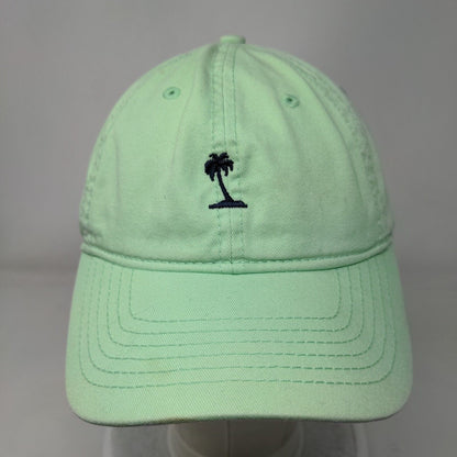 Palm Tree Slideback Hat Green OSFM Adjustable Embroidered Logo Vented Holes