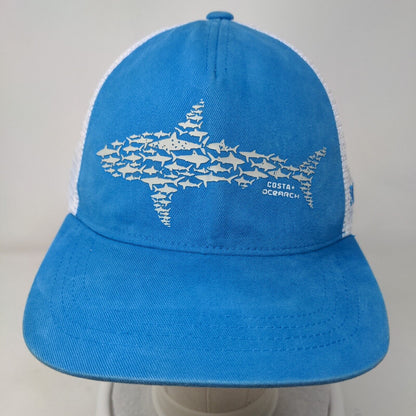 Costa Ocearch Snapback Trucker Hat Blue One Size Adjustable Mesh Back 6 Panel