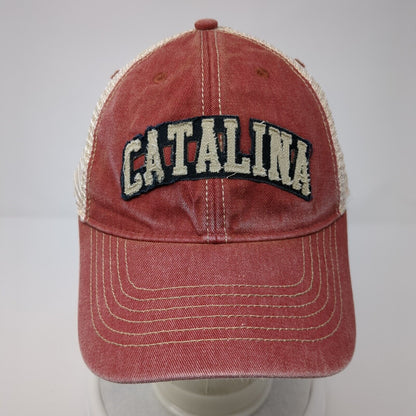 Catalina Snapback Mesh Back Trucker Hat Red OSFA Colorblock Legacy