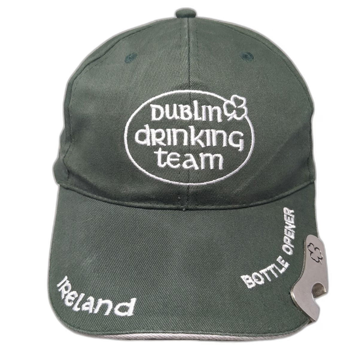 Carrolls Baseball Cap Green One Size Dublin Drinking Team Hat Bottle Opener